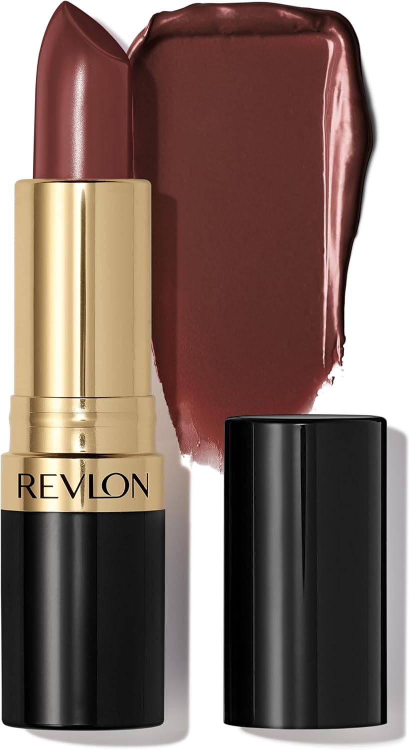 REVLON Lipstick, Super Lustrous Lipstick, Creamy Formula For Soft, Fuller-Looking Lips, Moisturized Feel, 755 Bare It All, 0.15 oz