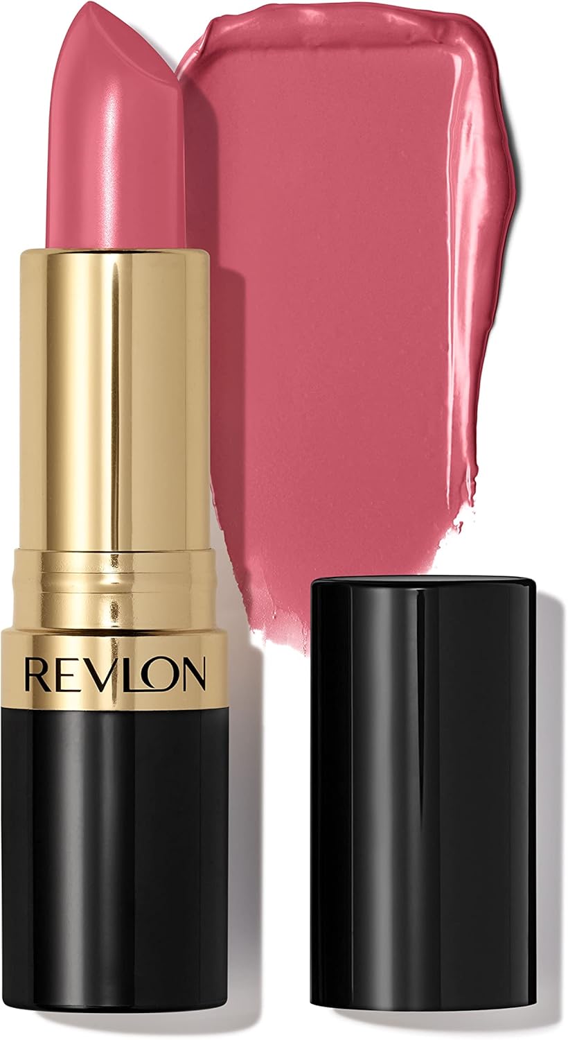 REVLON Lipstick, Super Lustrous Lipstick, Creamy Formula For Soft, Fuller-Looking Lips, Moisturized Feel, 755 Bare It All, 0.15 oz