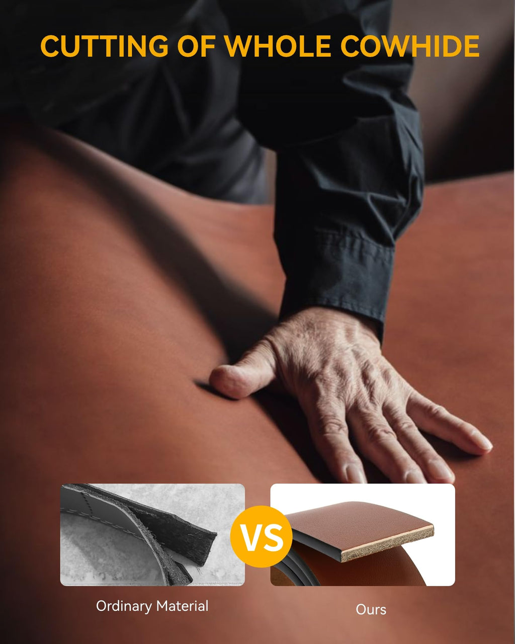 CHAOREN Mens Belts Leather - 35mm Genuine Leather Belts for Men - Ideal Match for Casual Jeans
