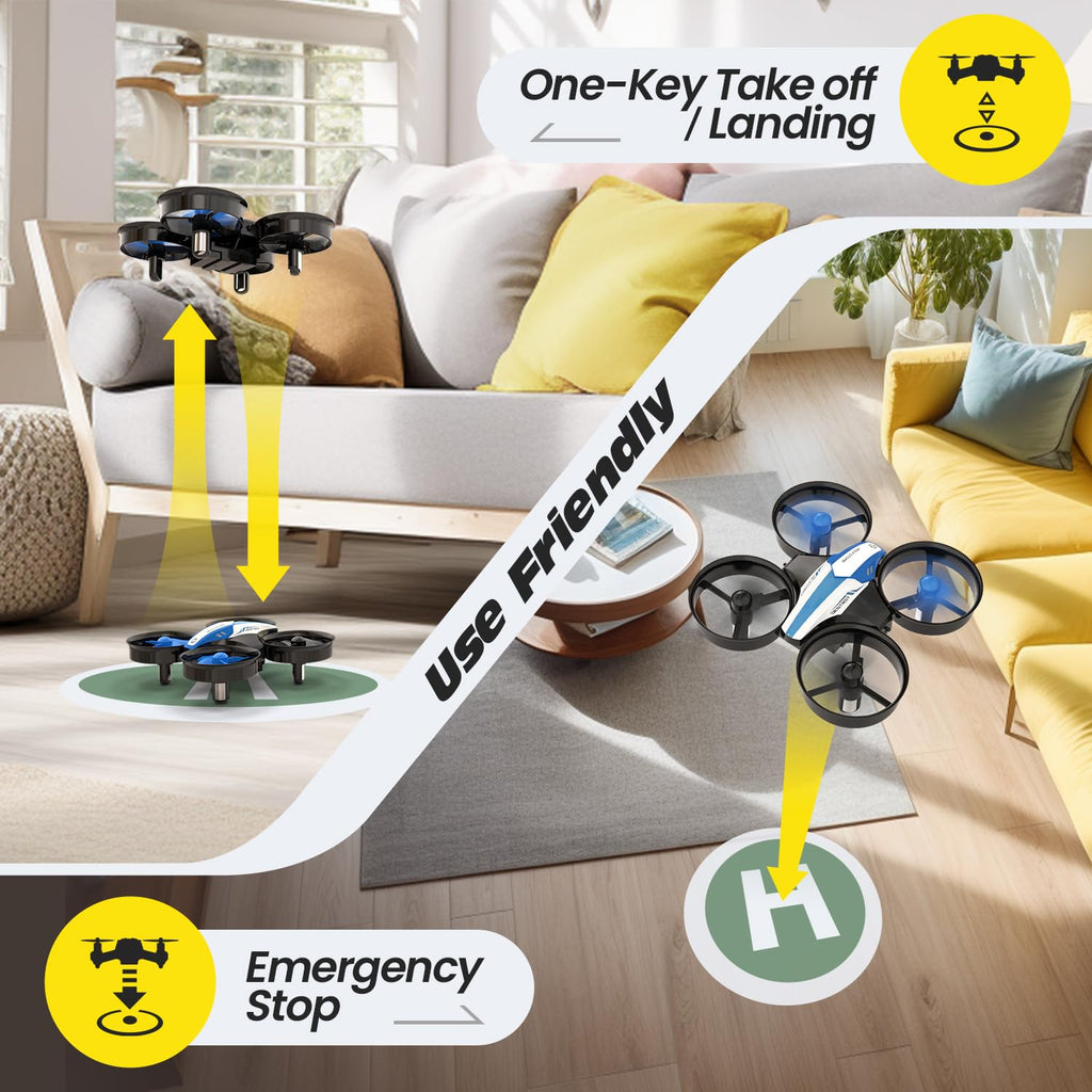 Holy Stone Mini Drone for Kids and Beginners RC Nano Quadcopter Indoor Small Helicopter Plane with Auto Hovering, 3D Flip, Headless Mode and 3 Batteries, Great Gift Toy for Boys and Girls