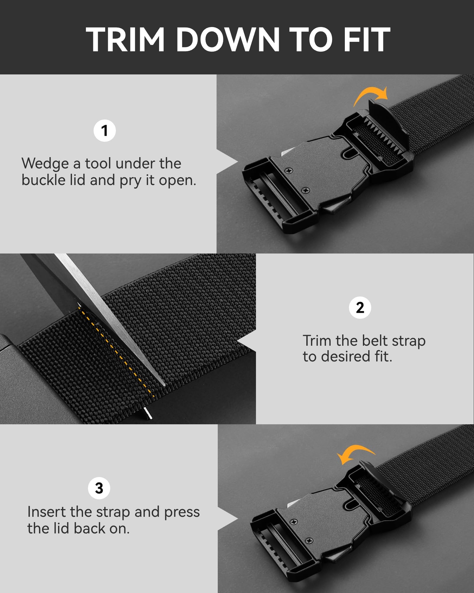CHAOREN Tactical Belt Men - 1.5" Nylon Stretch Military Mens Belt - Quick Release for Work Heavy Duty