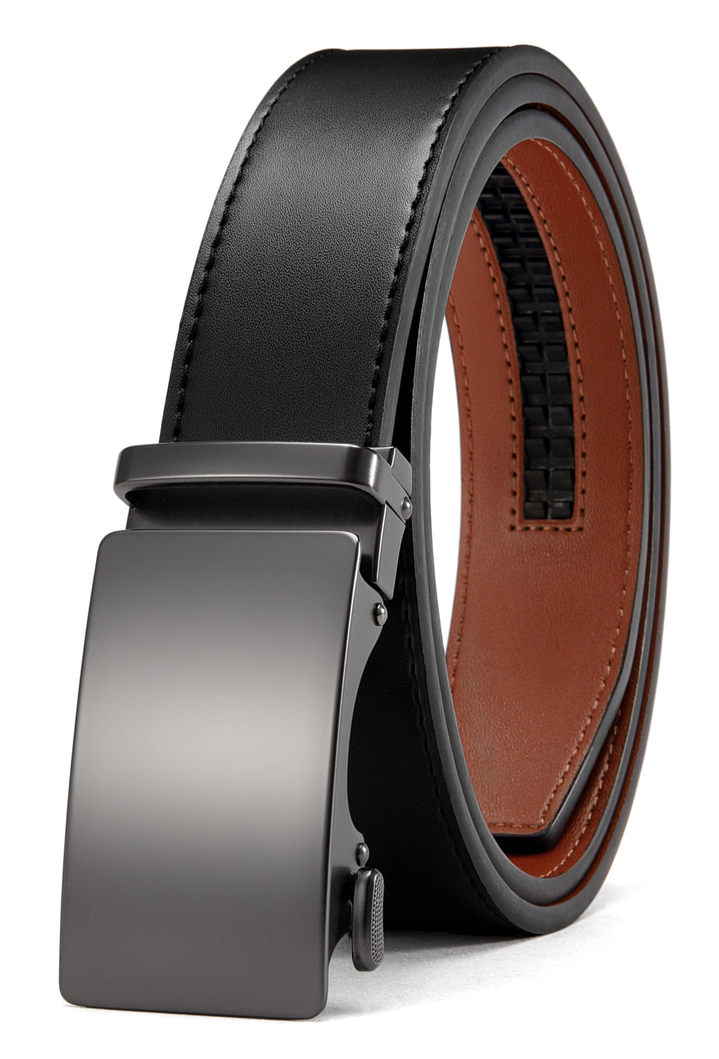 CHAOREN Ratchet Belts Men, 1 3/8" Mens Belts Leather for Dress, Micro Adjustable Fit Everywhere