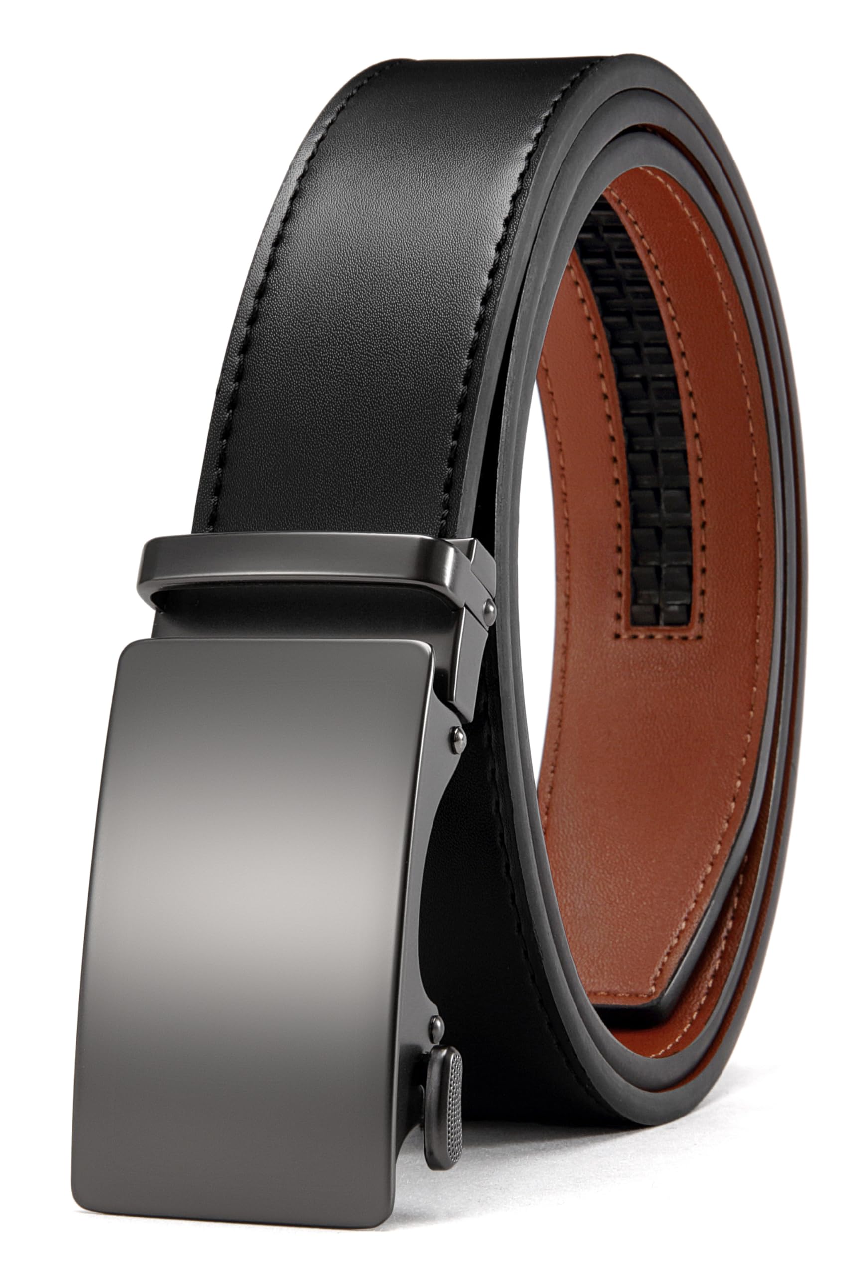 CHAOREN Ratchet Belts Men, 1 3/8" Mens Belts Leather for Dress, Micro Adjustable Fit Everywhere