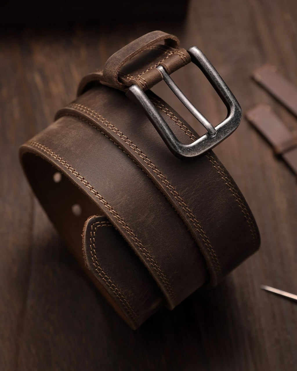 CHAOREN Mens Belts Leather - 35mm Genuine Leather Belts for Men - Ideal Match for Casual Jeans