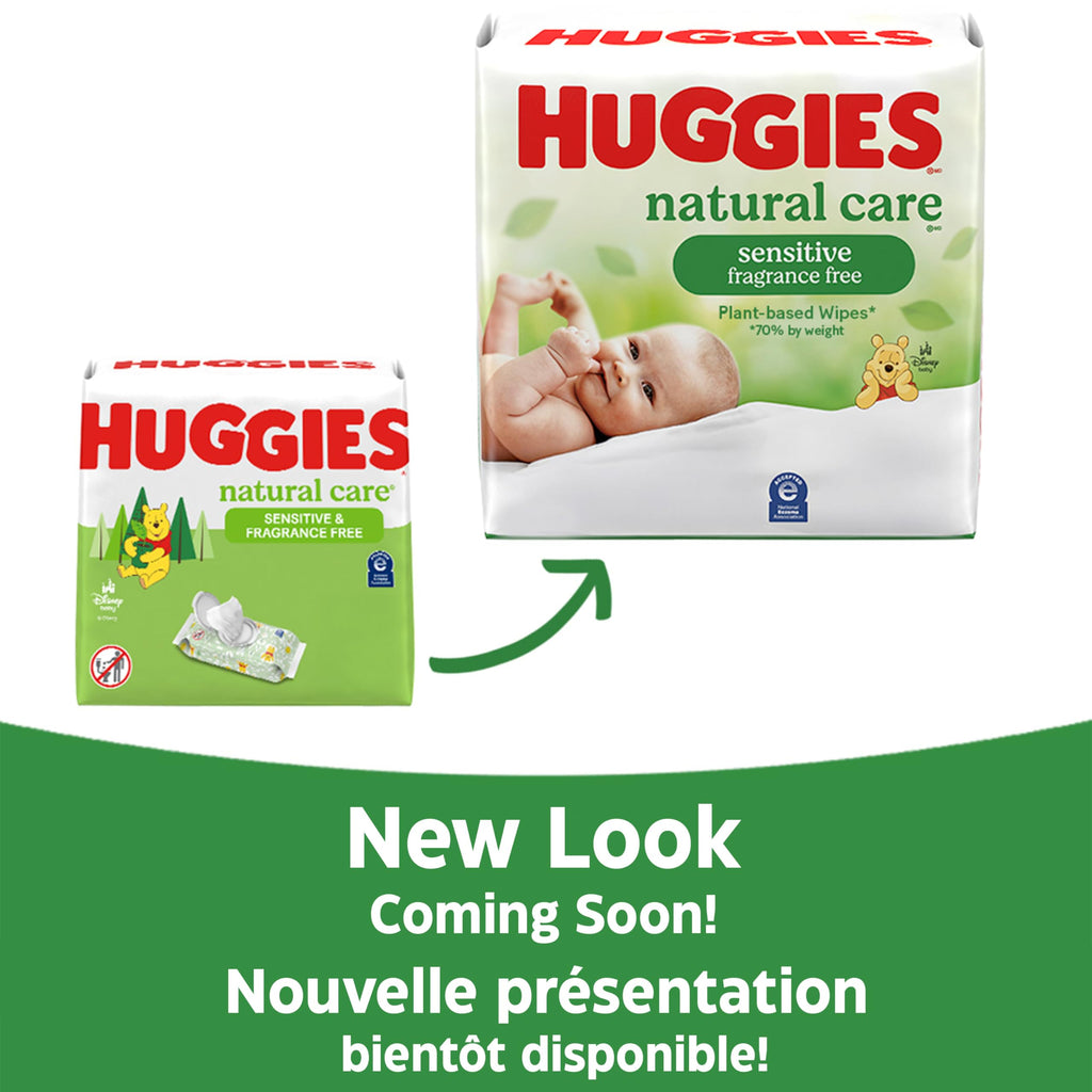 Huggies Natural Care Sensitive Baby Wipes, Unscented, Hypoallergenic, 99% Purified Water, 15 Flip-Top Packs (960 Wipes Total)