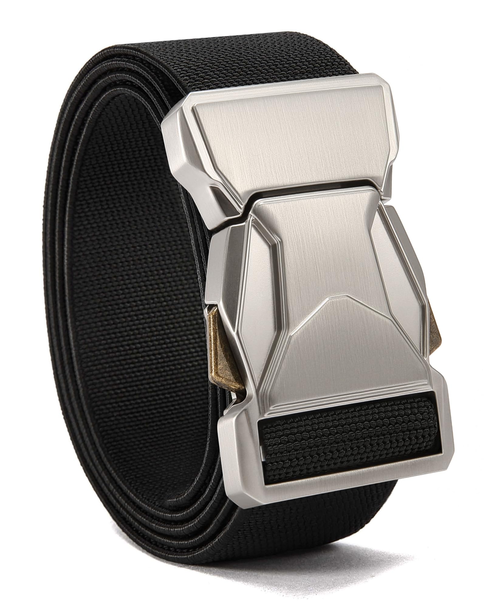 CHAOREN Tactical Belt Men - 1.5" Nylon Stretch Military Mens Belt - Quick Release for Work Heavy Duty