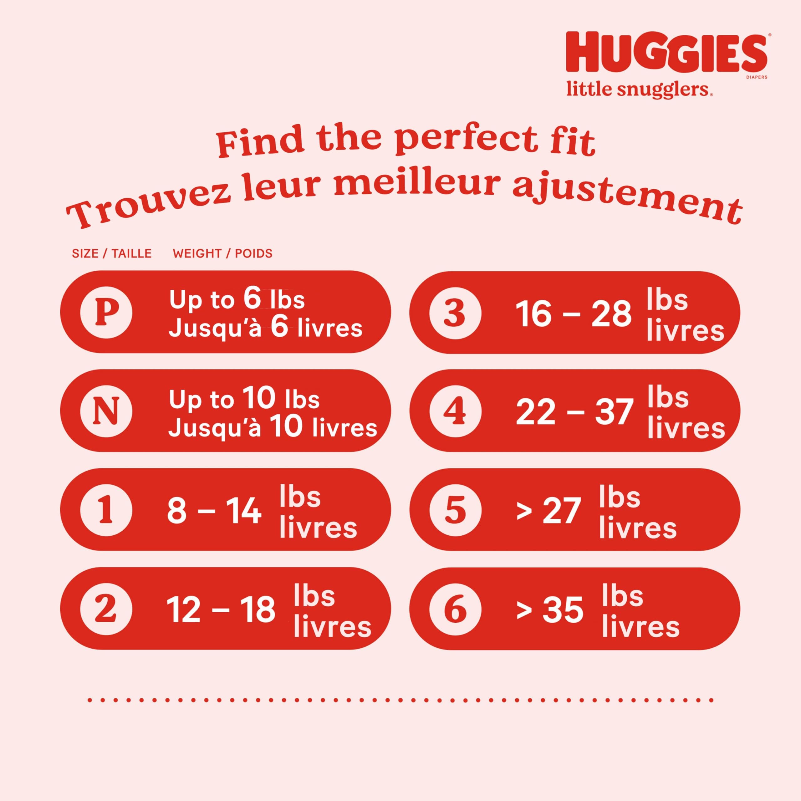 HUGGIES Newborn Diapers - HUGGIES Little Snugglers Disposable Baby Diapers, 84ct, Giga Pack