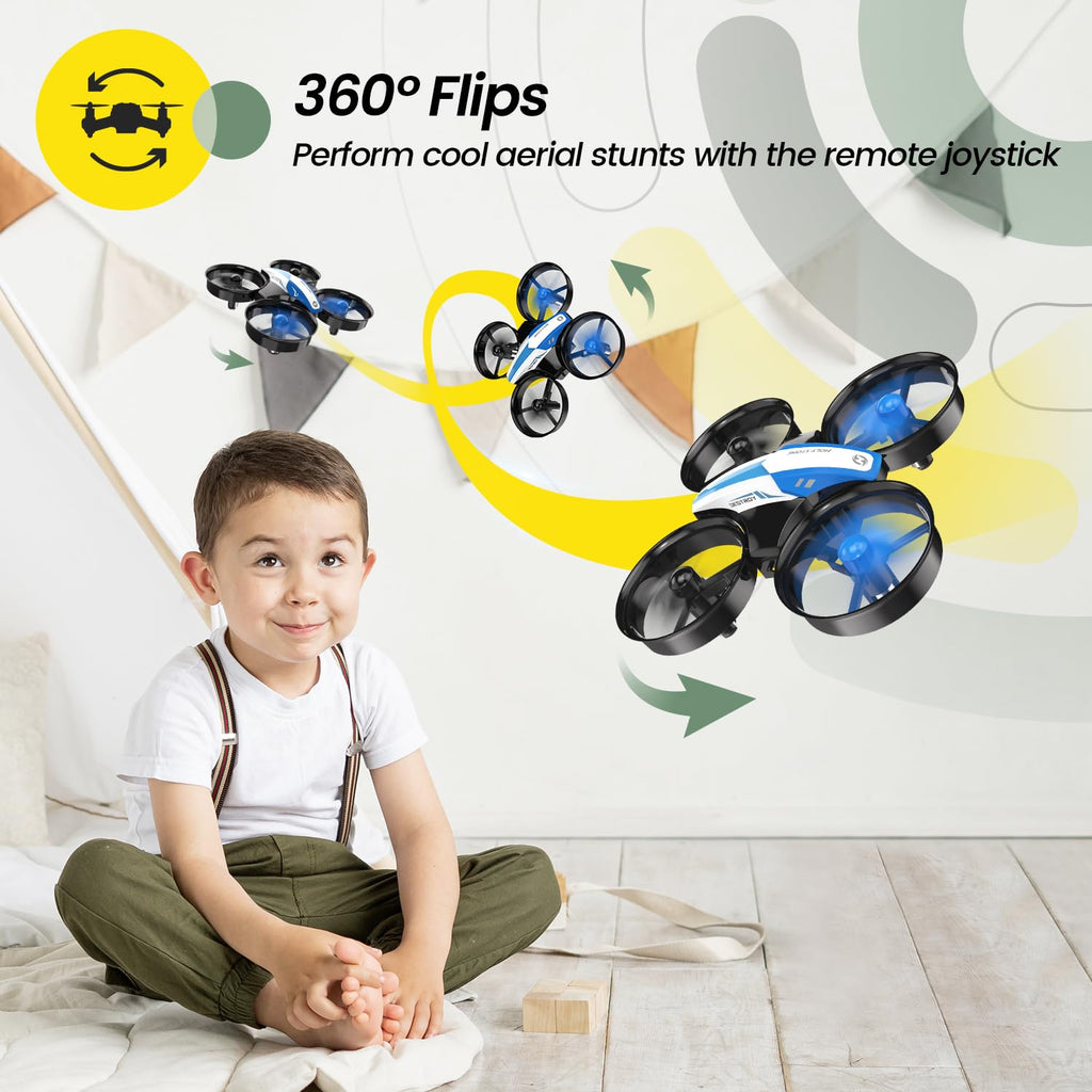 Holy Stone Mini Drone for Kids and Beginners RC Nano Quadcopter Indoor Small Helicopter Plane with Auto Hovering, 3D Flip, Headless Mode and 3 Batteries, Great Gift Toy for Boys and Girls