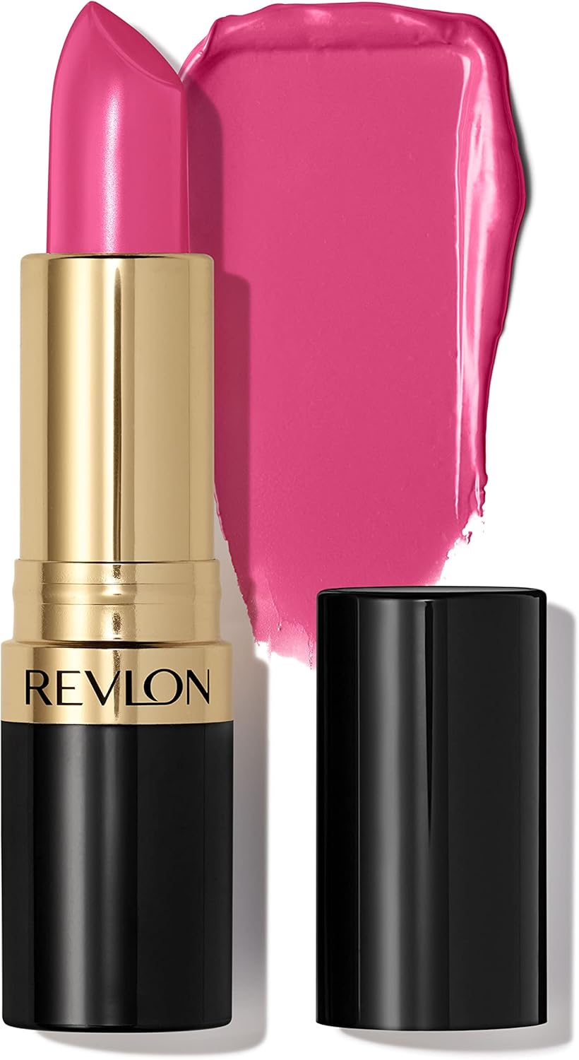 REVLON Lipstick, Super Lustrous Lipstick, Creamy Formula For Soft, Fuller-Looking Lips, Moisturized Feel, 755 Bare It All, 0.15 oz