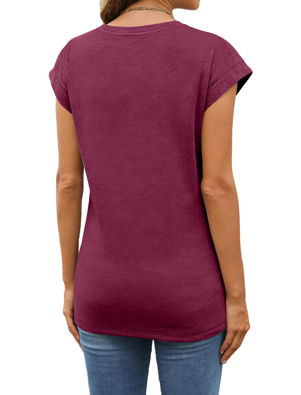 isermeo Womens Summer Tops Cap Sleeve T Shirts Crew Neck Outfits Cute Trendy Tunic Blouses 2026 S-XXL