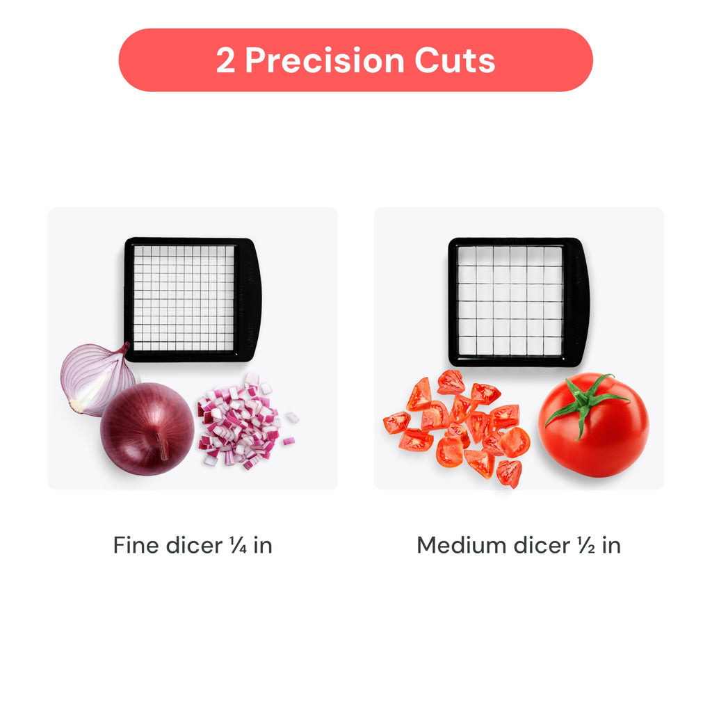 Fullstar Vegetable Chopper & Cutter - Slicer Dicer Spiralizer with Container for Food Veggie Onion Cucumber Tomato Salad Potato French Fry - Kitchen Essentials & Gadgets (PRO 4-in-1, White)