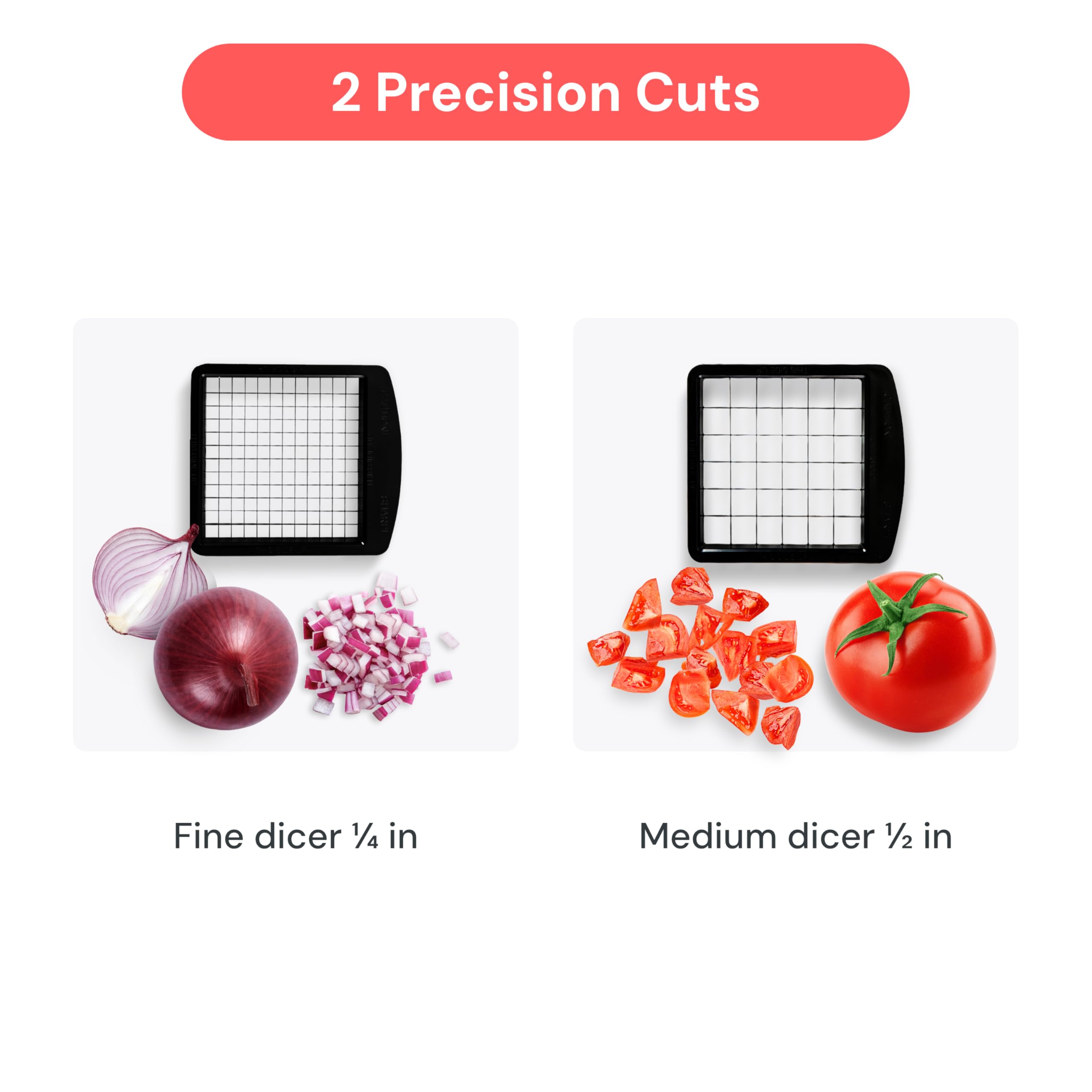 Fullstar Vegetable Chopper & Cutter - Slicer Dicer Spiralizer with Container for Food Veggie Onion Cucumber Tomato Salad Potato French Fry - Kitchen Essentials & Gadgets (PRO 4-in-1, White)