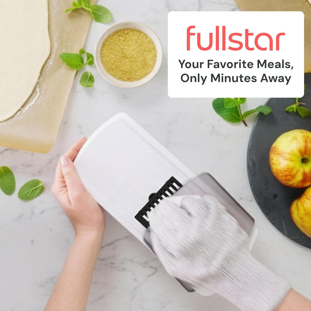 Fullstar Mandoline Slicer for Kitchen with Safety Glove (11 in 1)