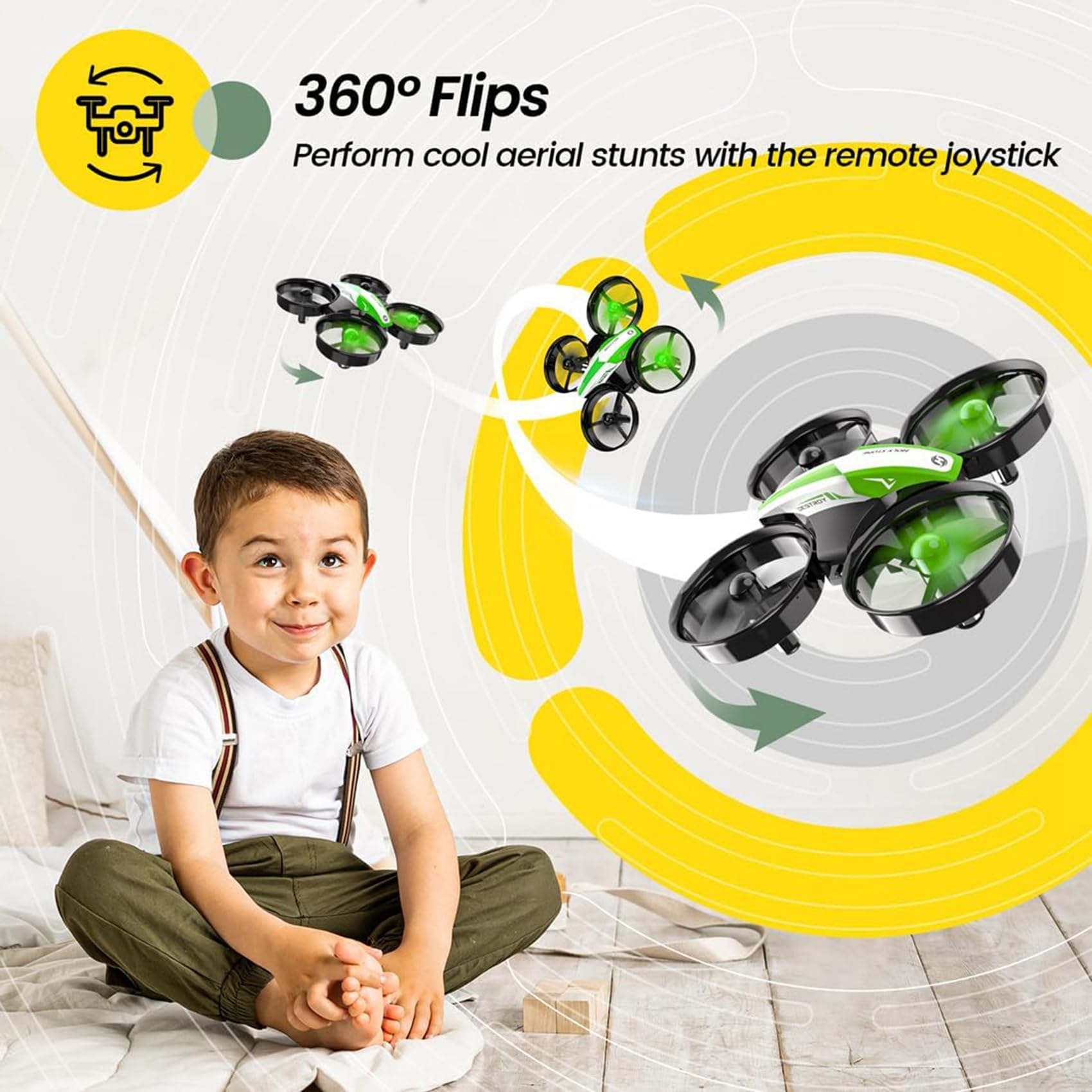 Holy Stone Mini Drone for Kids and Beginners RC Nano Quadcopter Indoor Small Helicopter Plane with Auto Hovering, 3D Flip, Headless Mode and 3 Batteries, Great Gift Toy for Boys and Girls
