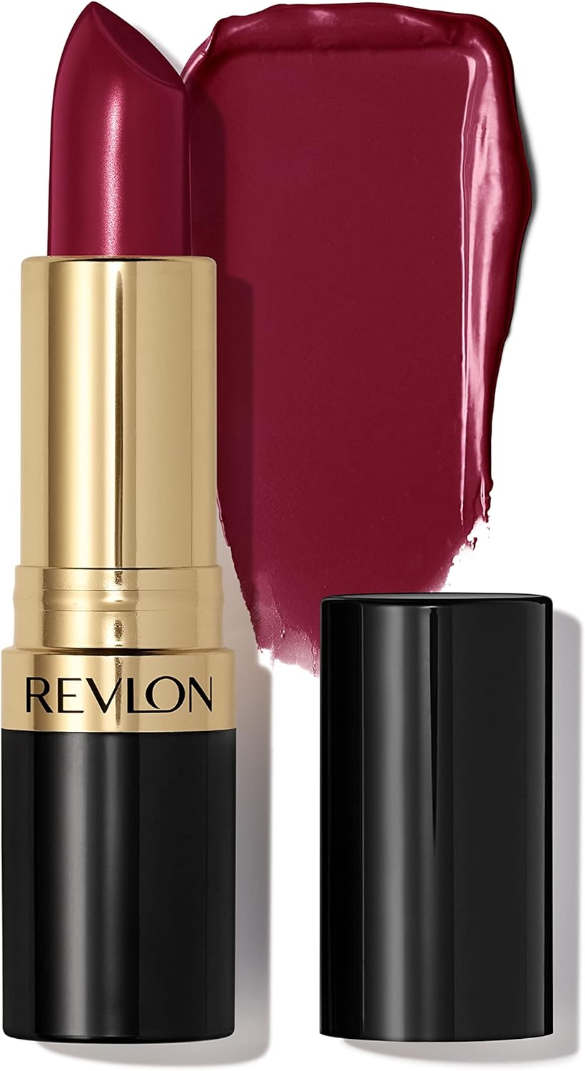 REVLON Lipstick, Super Lustrous Lipstick, Creamy Formula For Soft, Fuller-Looking Lips, Moisturized Feel, 755 Bare It All, 0.15 oz