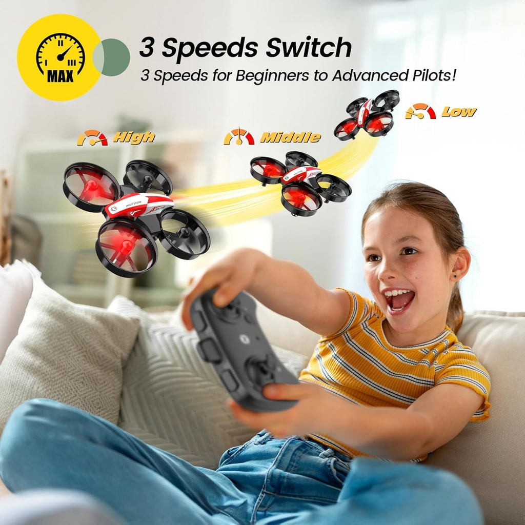 Holy Stone Mini Drone for Kids and Beginners RC Nano Quadcopter Indoor Small Helicopter Plane with Auto Hovering, 3D Flip, Headless Mode and 3 Batteries, Great Gift Toy for Boys and Girls