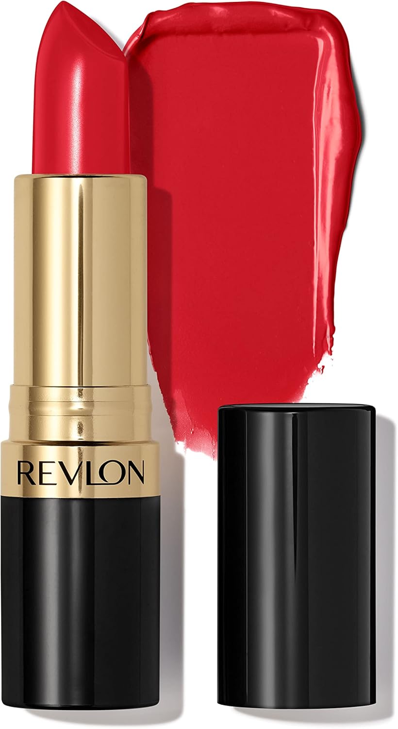 REVLON Lipstick, Super Lustrous Lipstick, Creamy Formula For Soft, Fuller-Looking Lips, Moisturized Feel, 755 Bare It All, 0.15 oz