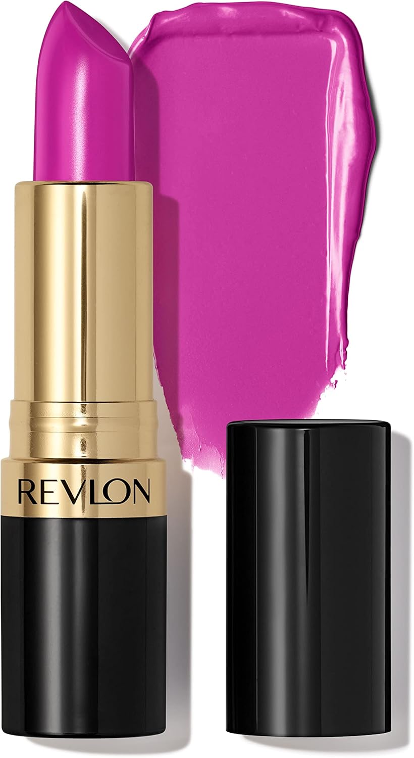 REVLON Lipstick, Super Lustrous Lipstick, Creamy Formula For Soft, Fuller-Looking Lips, Moisturized Feel, 755 Bare It All, 0.15 oz