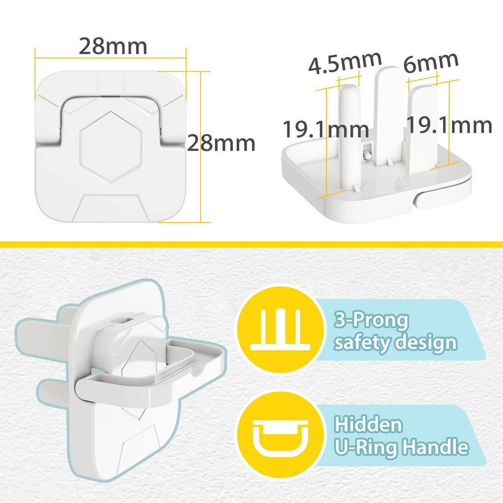 4our Kiddies Baby Proofing Outlet Covers (60 Pack) Electric Outlet Plug Covers for Child Safety, Baby Socket Cover Protector Cap to Prevent Child from Power Shock Hazard