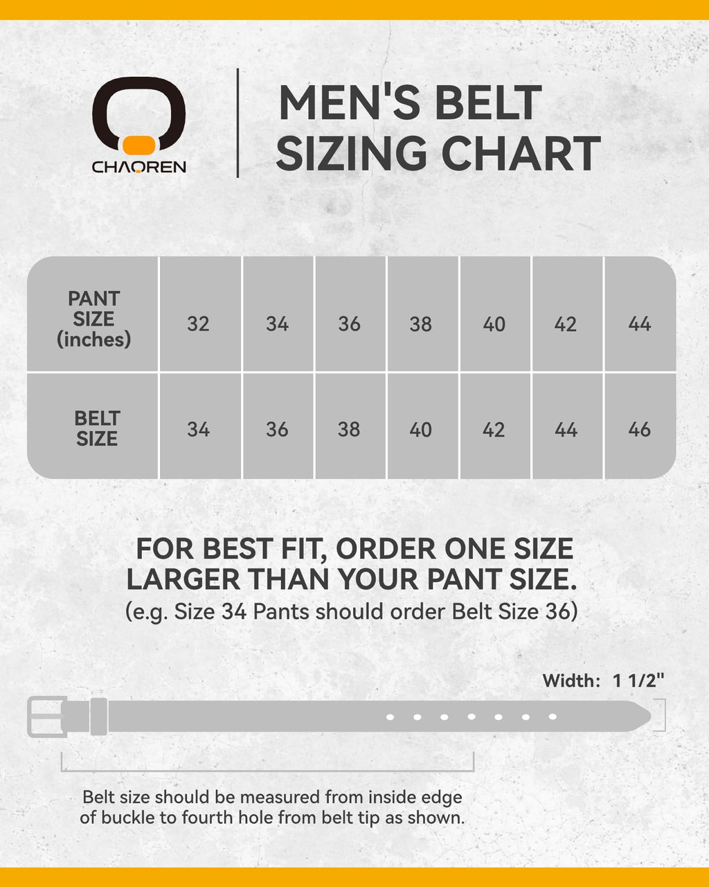 CHAOREN Belts Men - Full Grain Leather Belt for Jeans - Designed for Work Casual Occasion