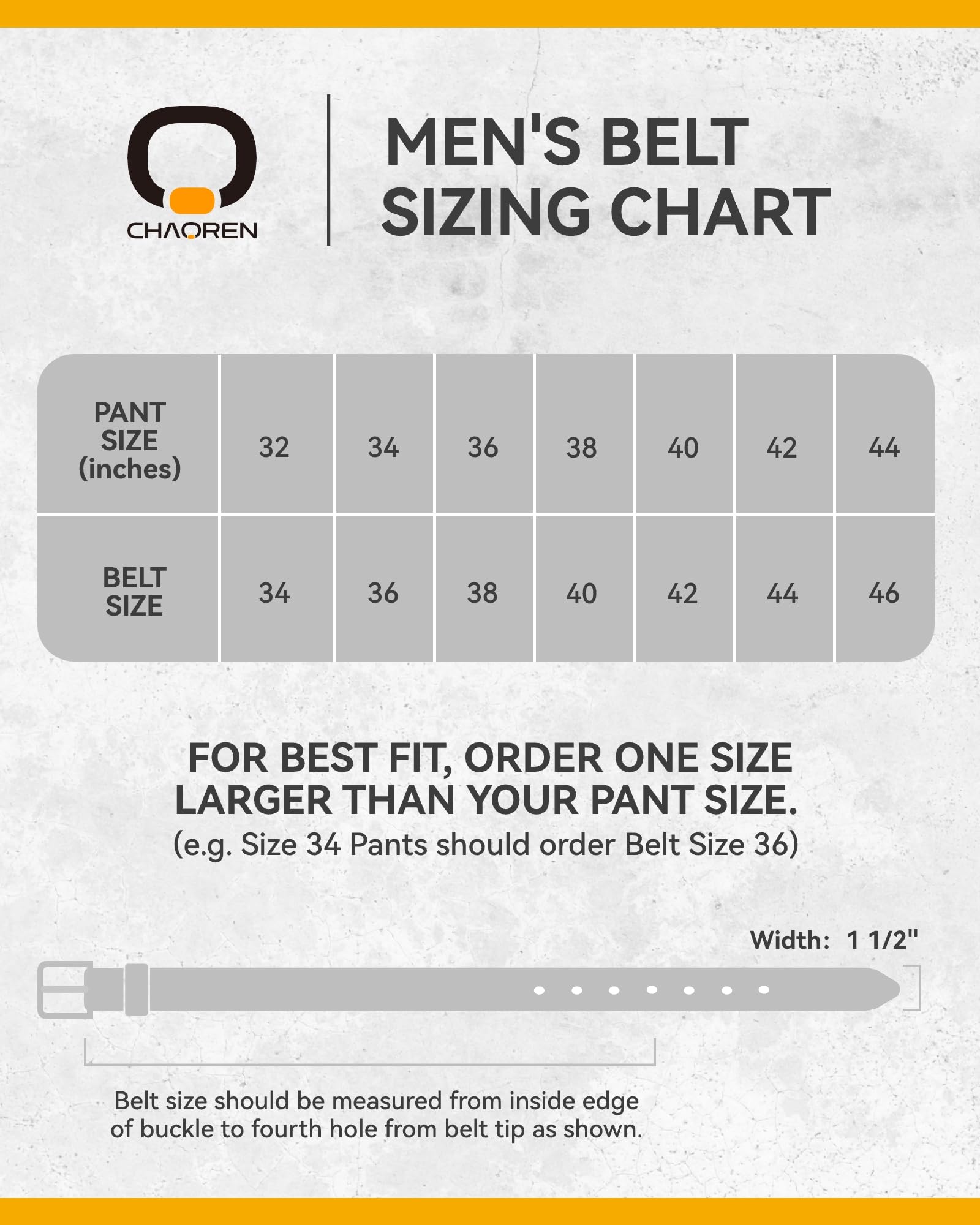 CHAOREN Belts Men - Full Grain Leather Belt for Jeans - Designed for Work Casual Occasion