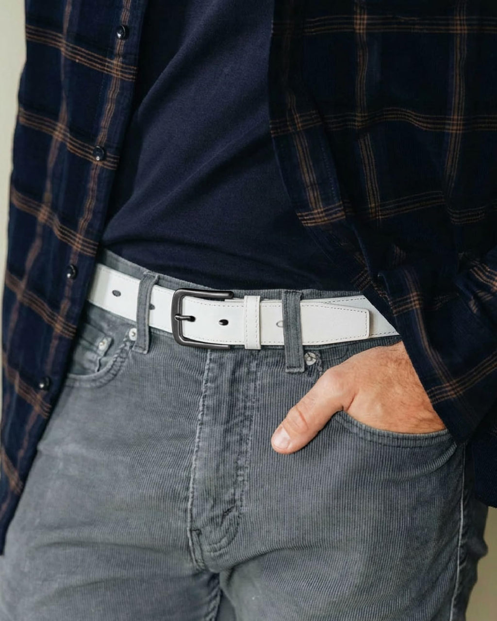 CHAOREN Mens Belts Leather - 35mm Genuine Leather Belts for Men - Ideal Match for Casual Jeans