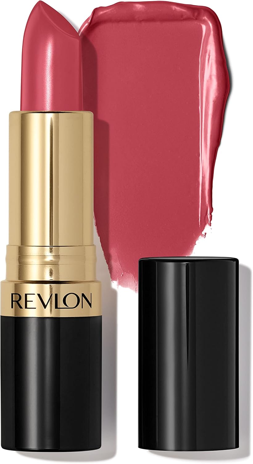 REVLON Lipstick, Super Lustrous Lipstick, Creamy Formula For Soft, Fuller-Looking Lips, Moisturized Feel, 755 Bare It All, 0.15 oz