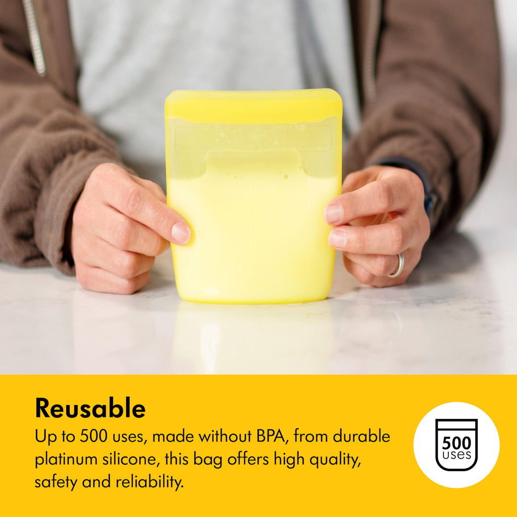 Medela Easy Pour Disposable Breast Milk Storage Bags, 7 oz/210 ml Capacity, Leakproof Design with Milk Protection, Made Without BPA, Pack of 100