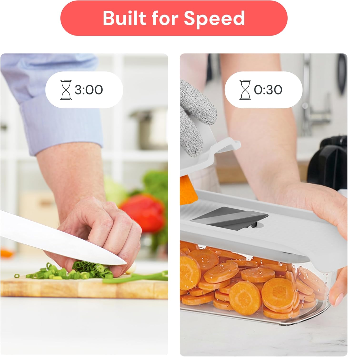 Fullstar Mandoline Slicer for Kitchen with Safety Glove (11 in 1)