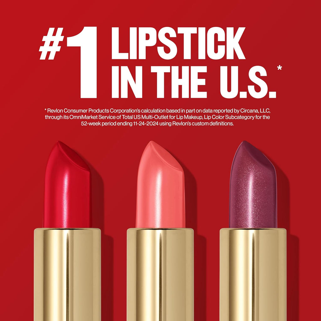 REVLON Lipstick, Super Lustrous Lipstick, Creamy Formula For Soft, Fuller-Looking Lips, Moisturized Feel, 755 Bare It All, 0.15 oz