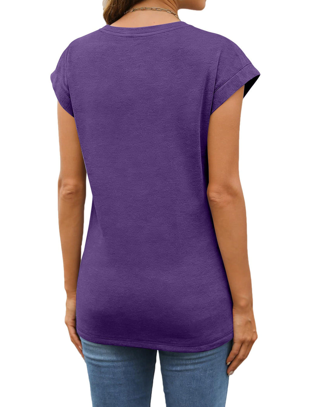 isermeo Womens Summer Tops Cap Sleeve T Shirts Crew Neck Outfits Cute Trendy Tunic Blouses 2026 S-XXL