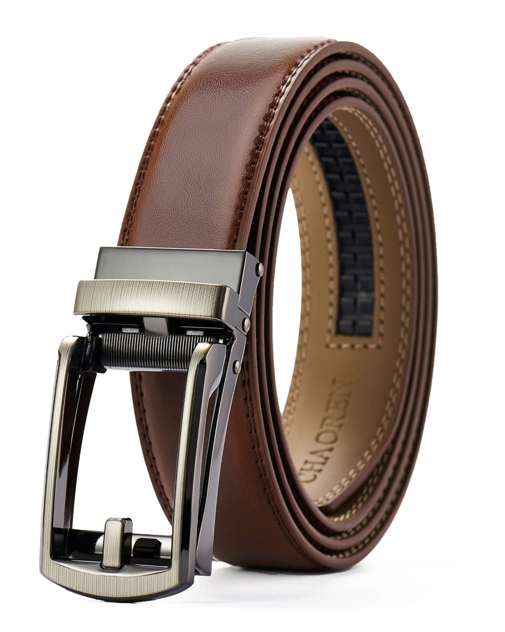 CHAOREN Kids Belt, 1 1/4" Ratchet Boys Belt with Dress Leather, Adjustable for Casual and Formal Wear