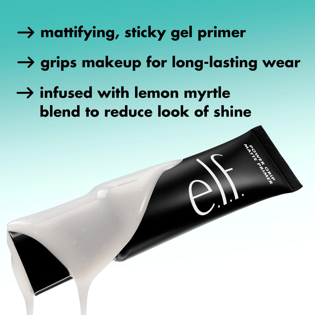 e.l.f. Power Grip Primer, Gel-Based & Hydrating Face Primer for Smoothing Skin & Gripping Makeup, Moisturizing & Priming, Vegan & Cruelty-Free, 0.811 Fl Oz