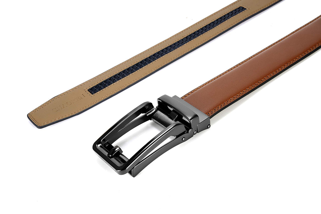 CHAOREN Ratchet Belts Men, 1 3/8" Mens Belts Leather Buckley Belt, Perfect Companion to Men's Oxfords