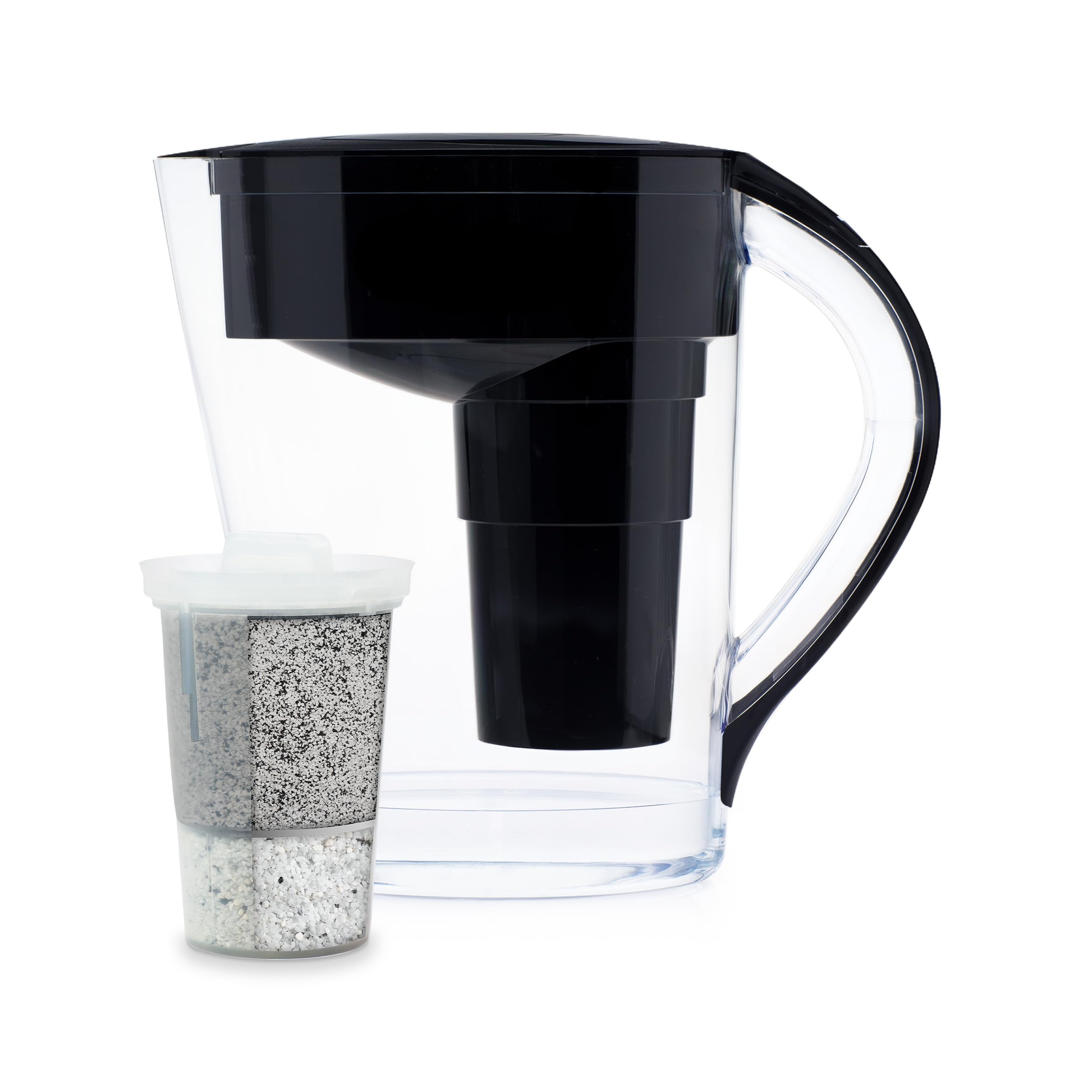 Santevia MINA Alkaline Water Filter Pitcher | Water Filtration System | Chlorine and Lead Filter | Water Purifier Pitcher | Home Water Filtration Pitcher | 9-Cup at Home Water Filter | Made in Canada