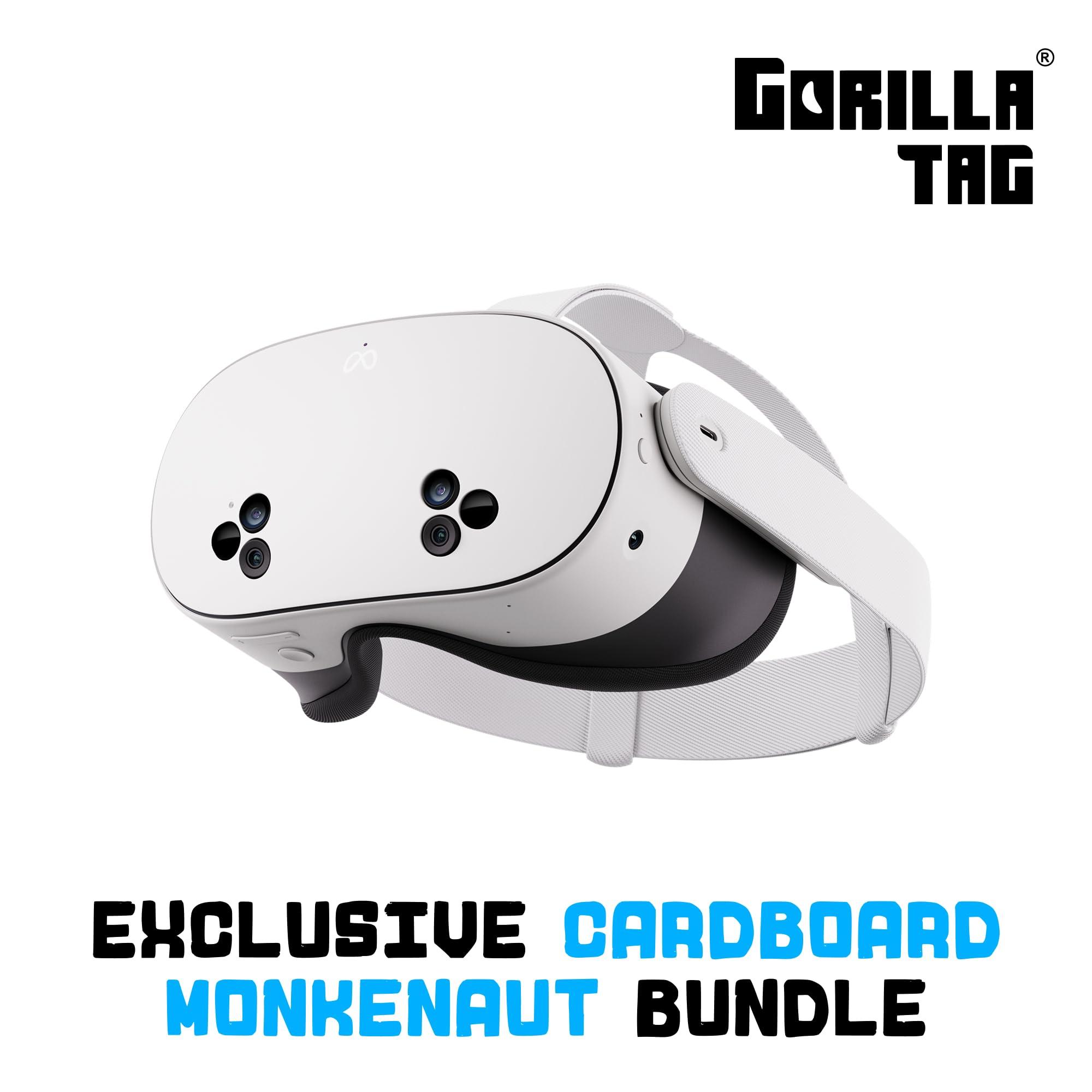 Casque de réalité virtuelle Meta Quest 3S blanc, vue de côté