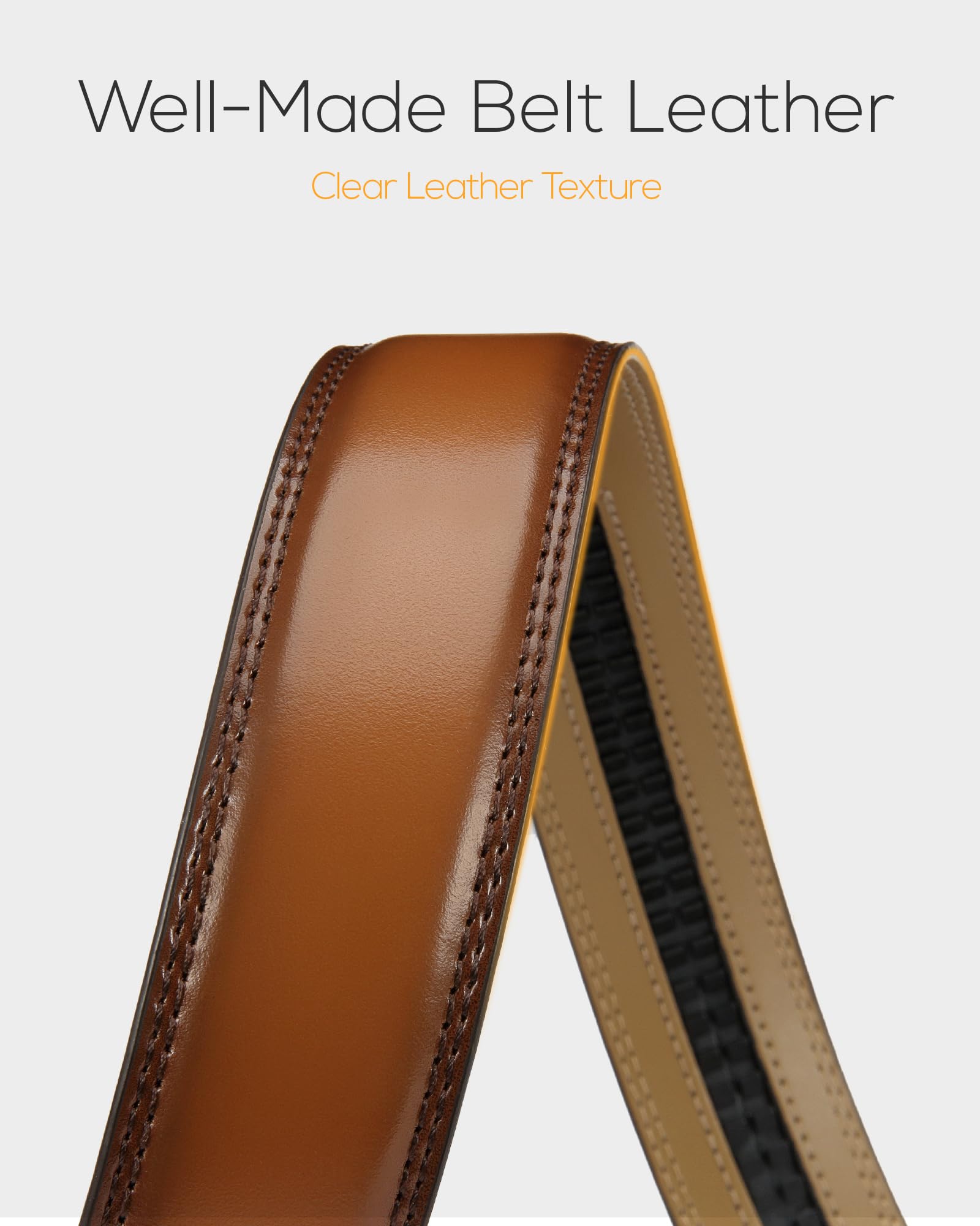 CHAOREN Ratchet Belts Men, 1 3/8" Mens Belts Leather for Dress, Micro Adjustable Fit Everywhere