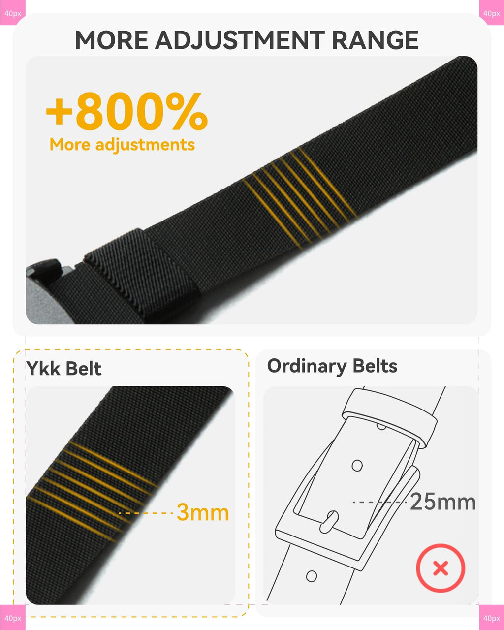 CHAOREN Baseball Kids Belt, 1.25" Nylon Boys Tactical Belt, Adjustable for Golf And Softball