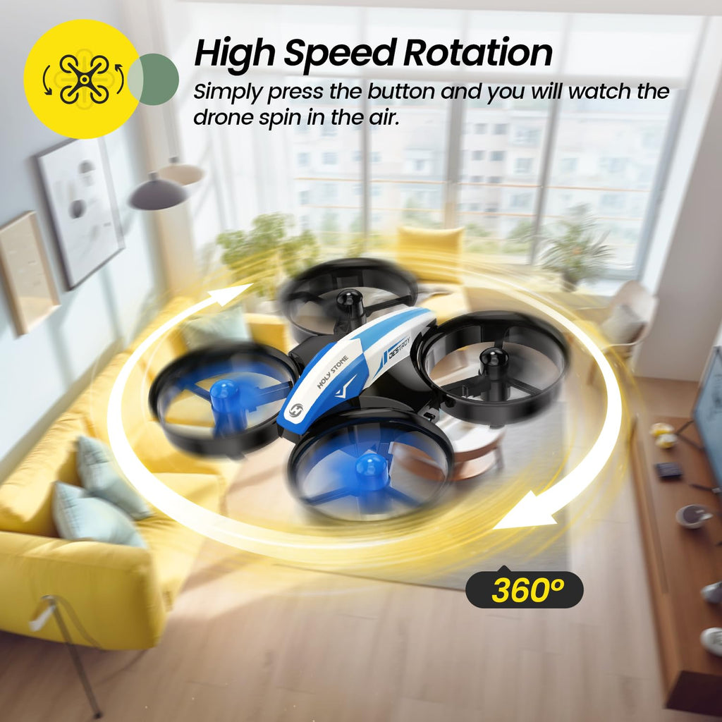 Holy Stone Mini Drone for Kids and Beginners RC Nano Quadcopter Indoor Small Helicopter Plane with Auto Hovering, 3D Flip, Headless Mode and 3 Batteries, Great Gift Toy for Boys and Girls