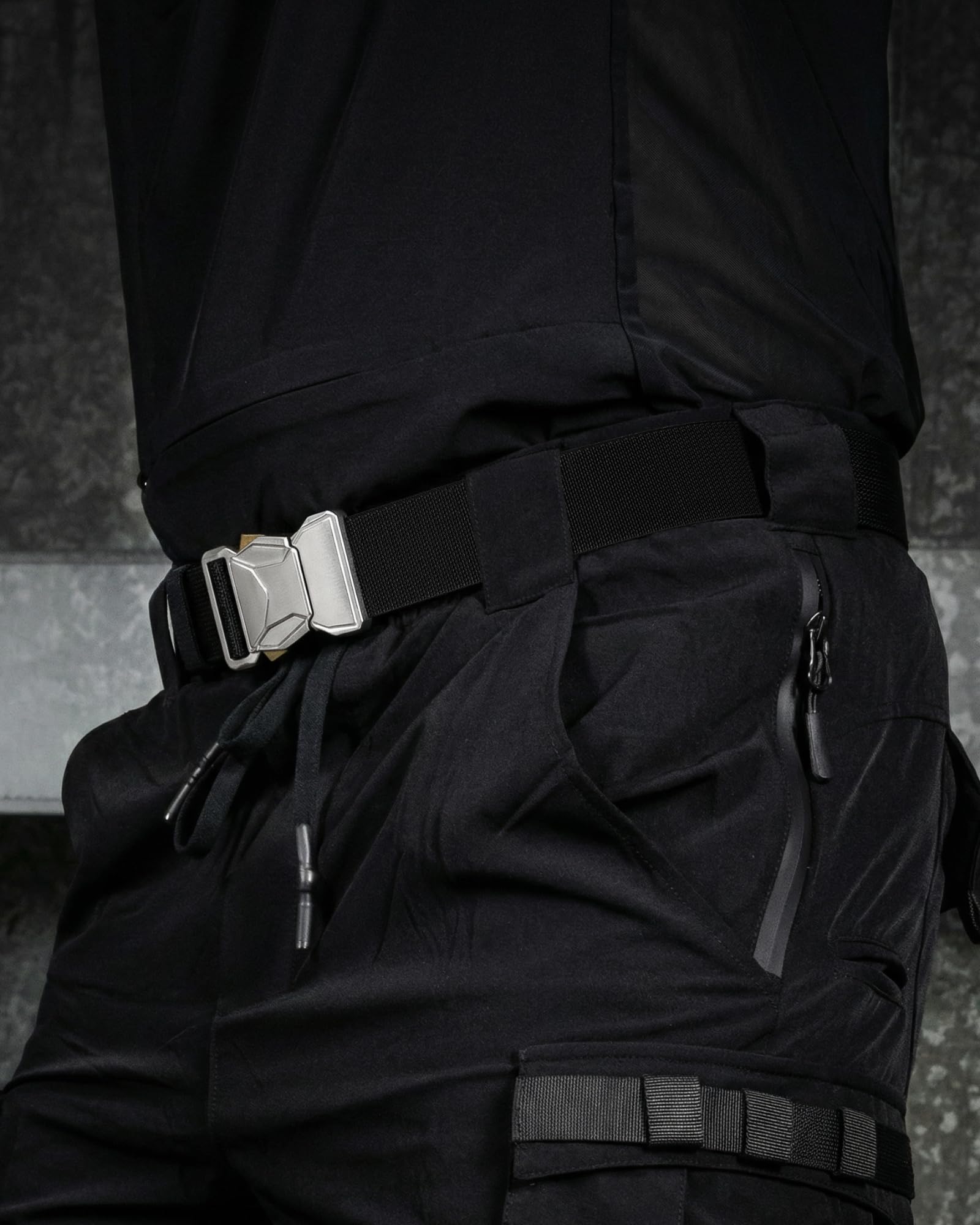 CHAOREN Tactical Belt Men - 1.5" Nylon Stretch Military Mens Belt - Quick Release for Work Heavy Duty
