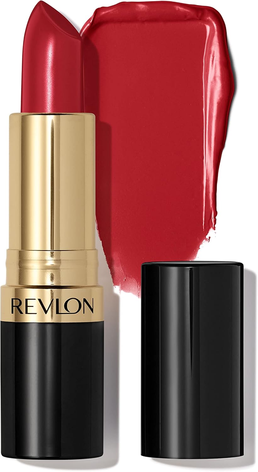REVLON Lipstick, Super Lustrous Lipstick, Creamy Formula For Soft, Fuller-Looking Lips, Moisturized Feel, 755 Bare It All, 0.15 oz