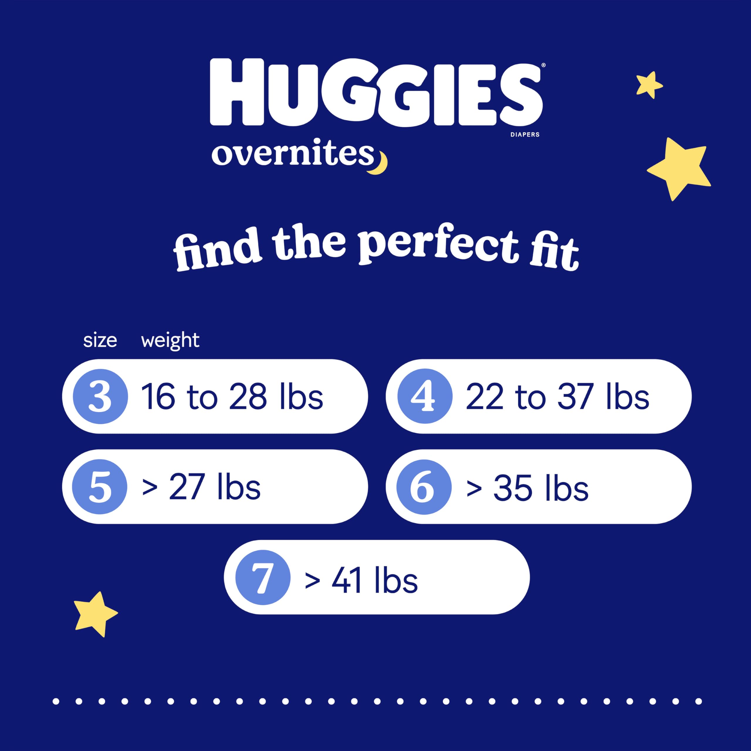 Huggies Overnites Size 4 Overnight Diapers (22-37 lbs), 58 Ct