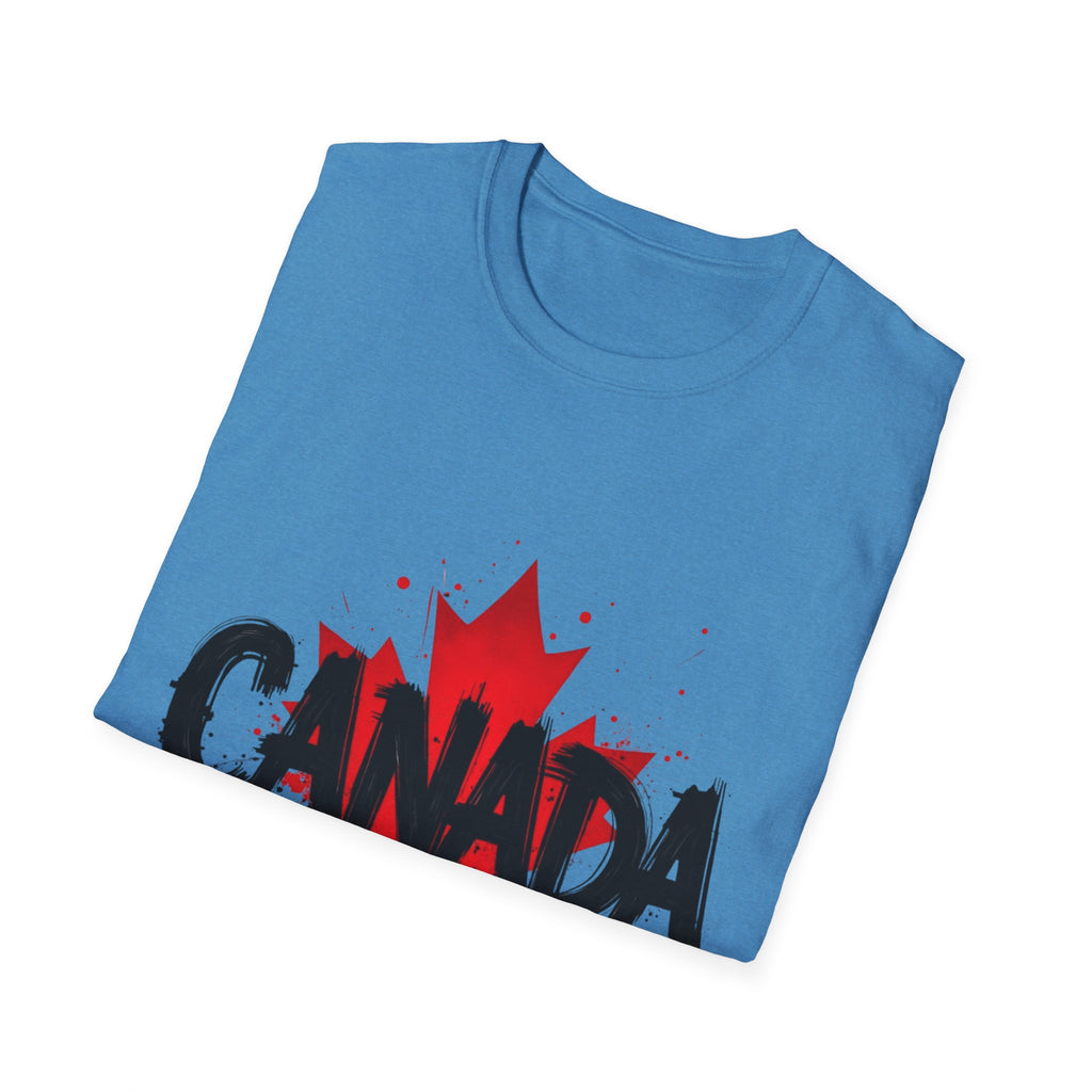 Canada Maple Leaf Unisex Softstyle T-Shirt | Canada Day, Canada Gift, Graphic Tee, Landscape Apparel, Travel Shirt