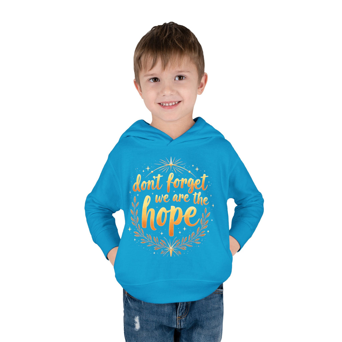 Hopeful Toddler Pullover Fleece Hoodie, Cute Youth Sweatshirt, Inspirational Kids Gear, Cozy Children’s Apparel, Perfect Gift for Birthdays
