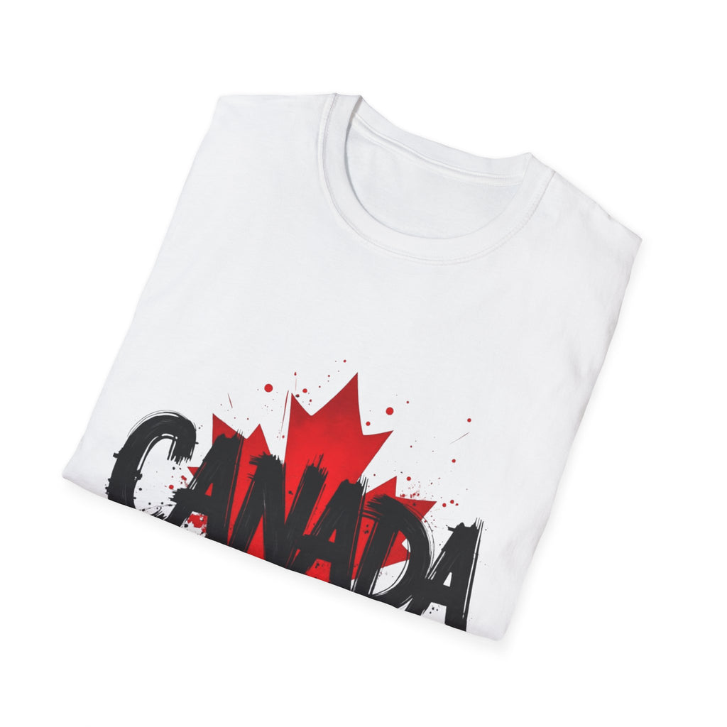 Canada Maple Leaf Unisex Softstyle T-Shirt | Canada Day, Canada Gift, Graphic Tee, Landscape Apparel, Travel Shirt