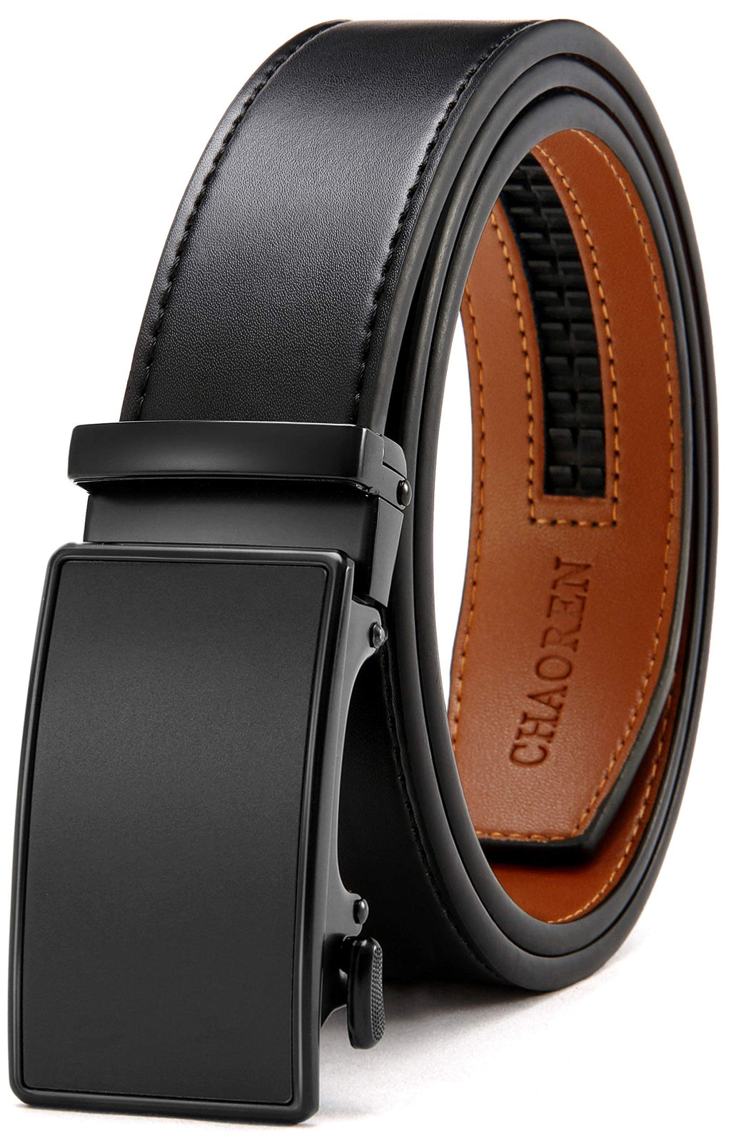 CHAOREN Ratchet Belts Men, 1 3/8" Mens Belts Leather for Dress, Micro Adjustable Fit Everywhere