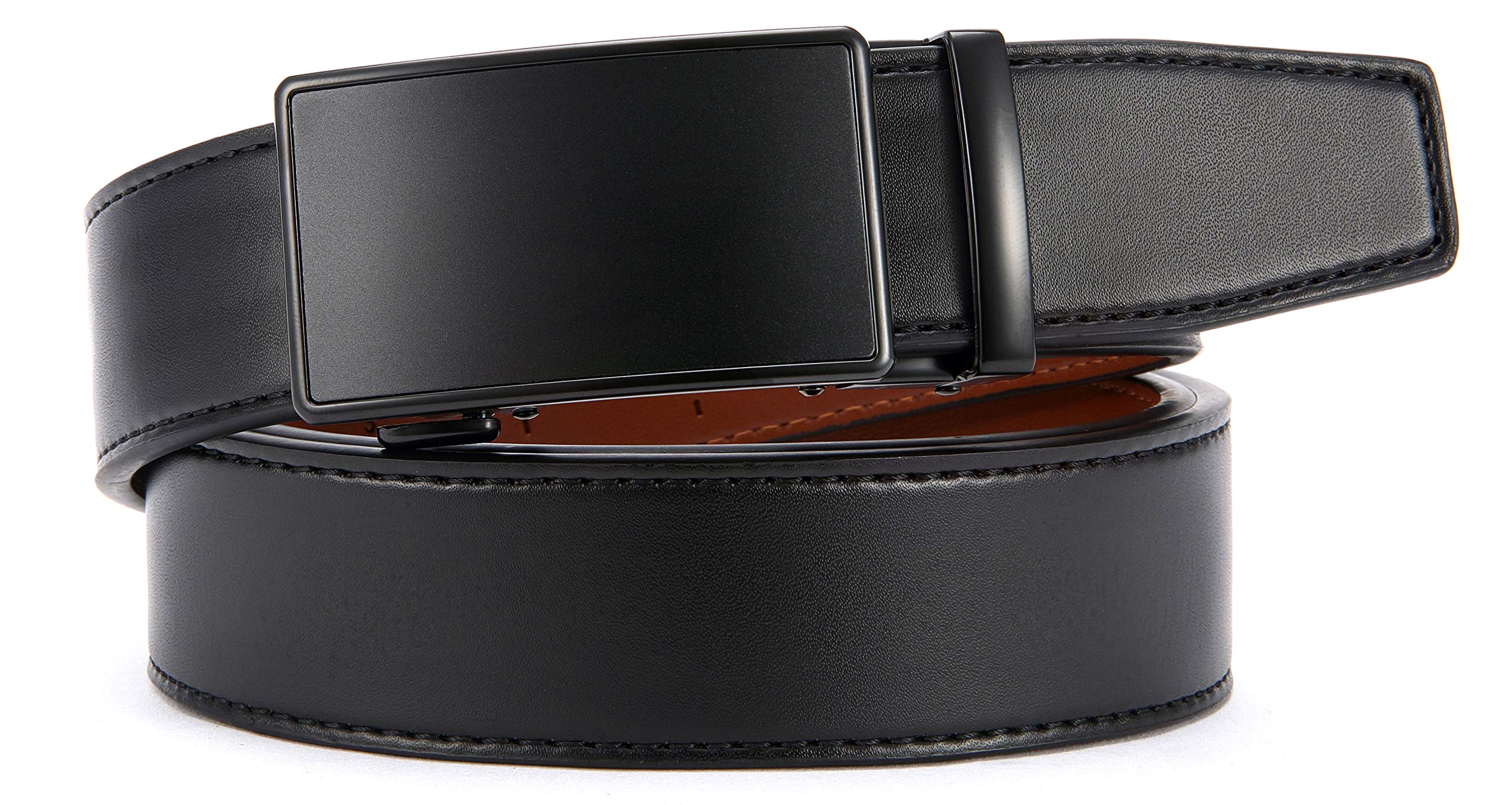 CHAOREN Ratchet Belts Men, 1 3/8" Mens Belts Leather for Dress, Micro Adjustable Fit Everywhere