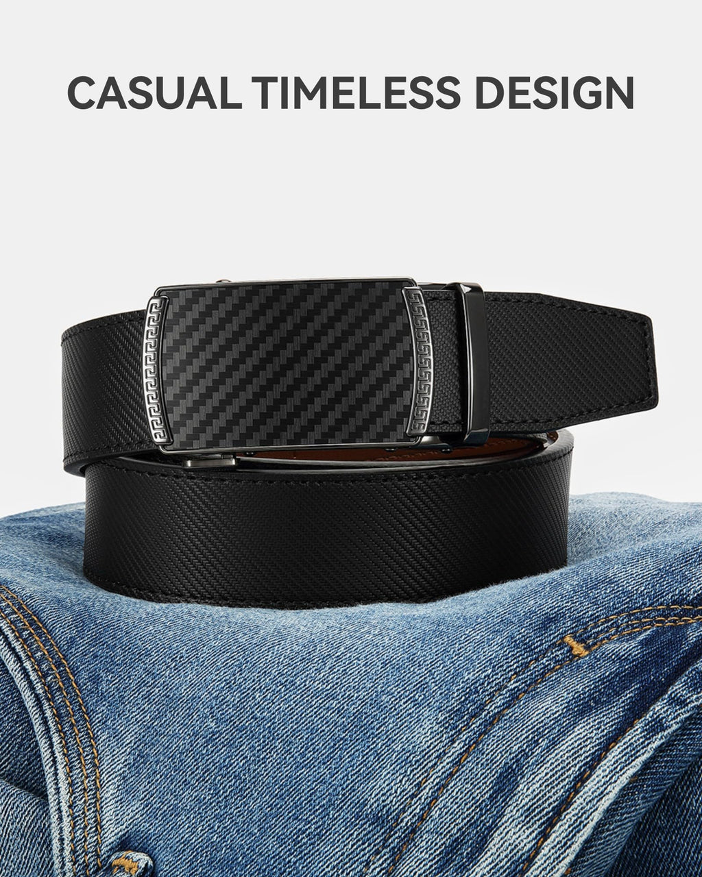 CHAOREN Mens Belt Leather Belts for Men Ratchet Belt, Customizable Fit (35mm)