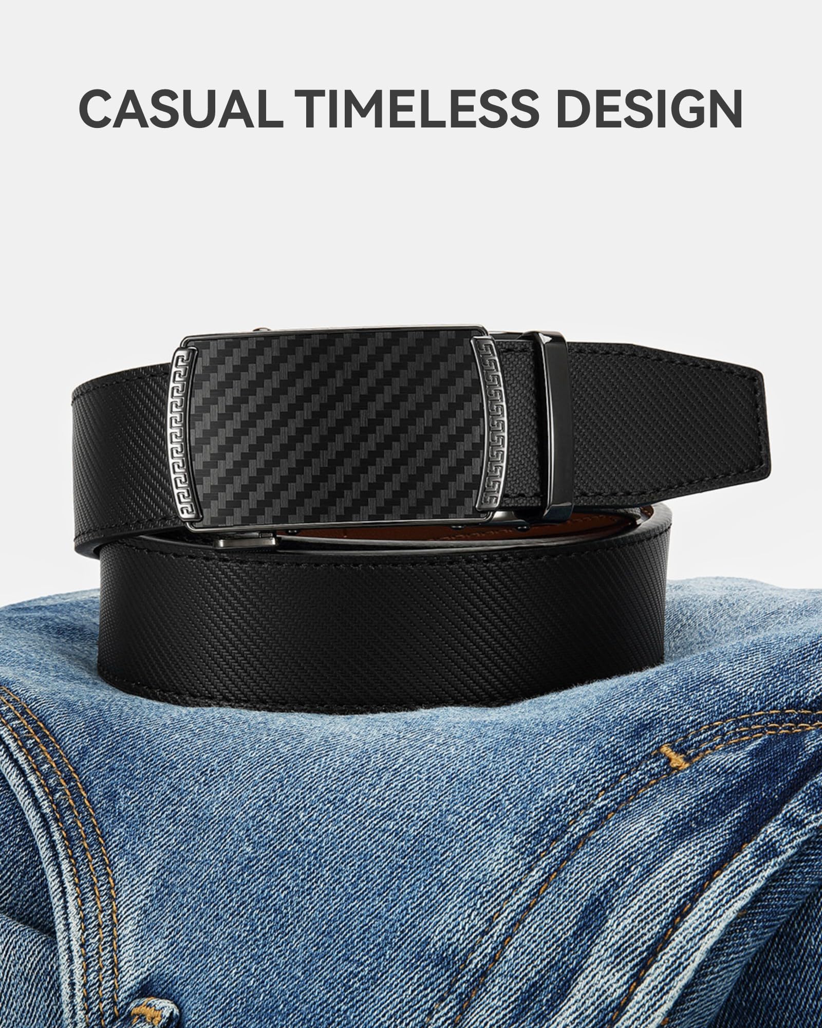CHAOREN Mens Belt Leather Belts for Men Ratchet Belt, Customizable Fit (35mm)