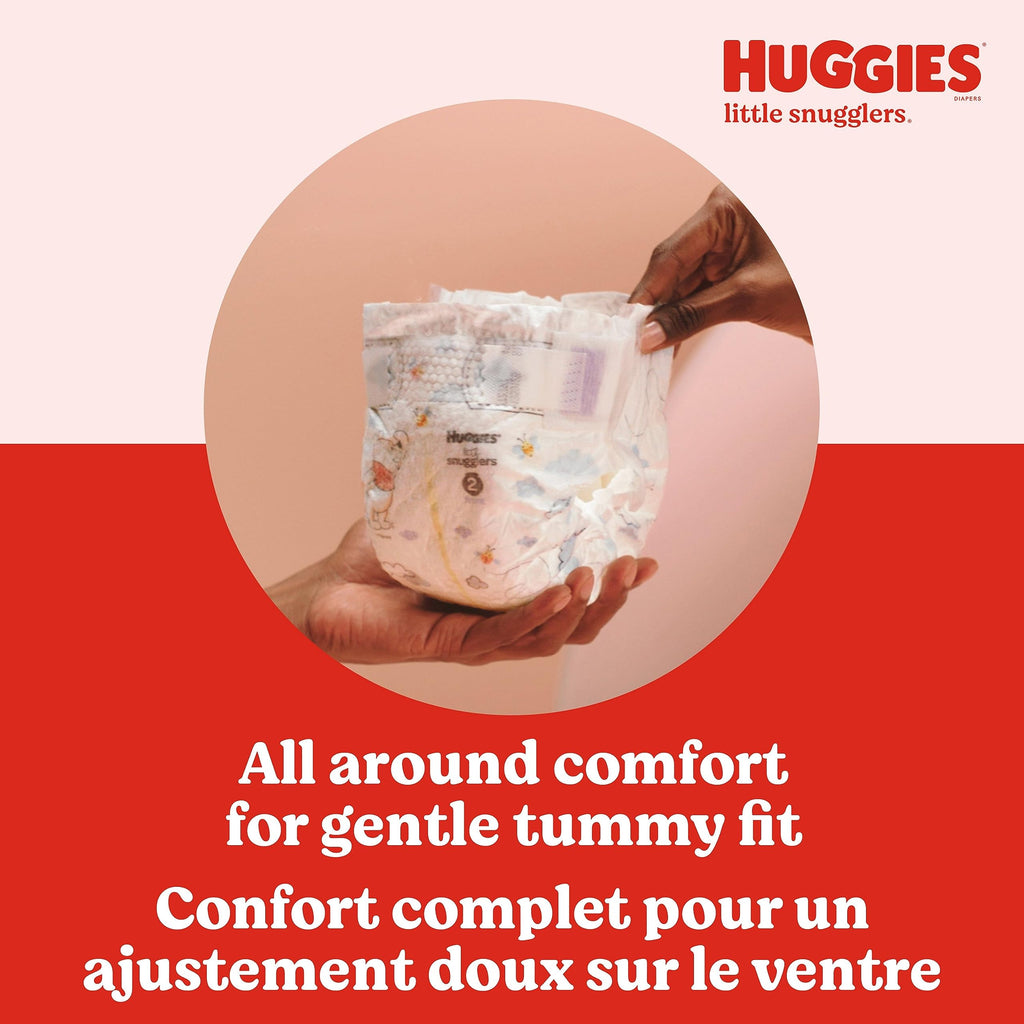HUGGIES Newborn Diapers - HUGGIES Little Snugglers Disposable Baby Diapers, 84ct, Giga Pack